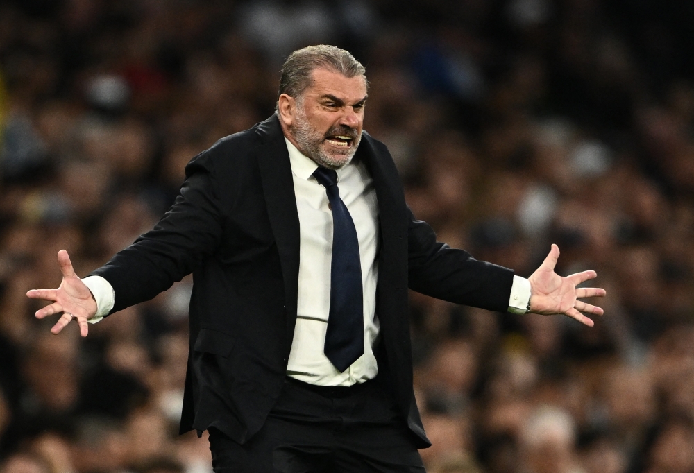 Tottenham Hotspur manager Ange Postecoglou reacts during the match against Manchester City May 15, 2024. ― Reuters pic