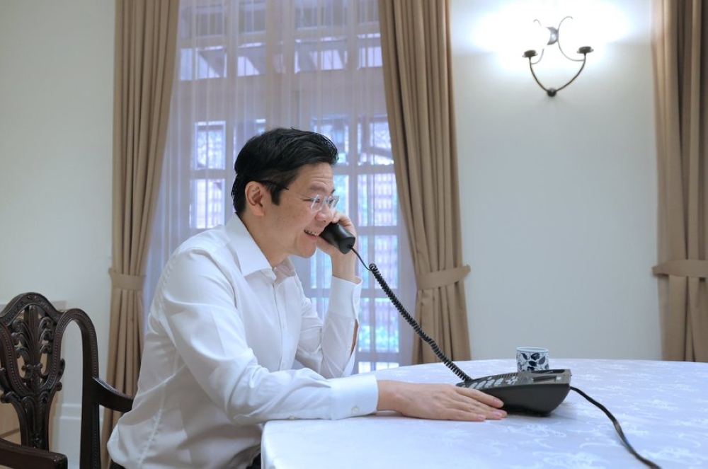 Singapore Prime Minister Lawrence Wong speaks to leaders in the region on his first day in office, including with Prime Minister Datuk Seri Anwar Ibrahim, May 16, 2024. — Picture from X/Lawrence Wong   