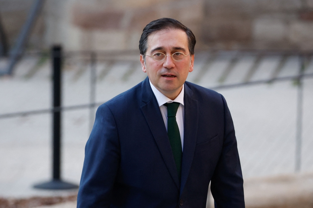 Spain has refused permission for a ship carrying arms to Israel to dock at a Spanish port, Foreign Minister Jose Manuel Albares said on Thursday. — Reuters pic