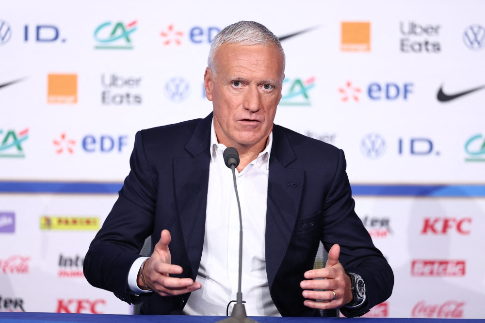 France's head coach Didier Deschamps gives a press conference after unveiling his squad for the Euro 2024 football competition in Paris May 16, 2024. — AFP pic 