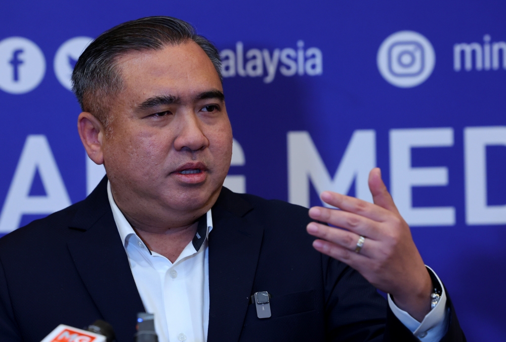 Transport Minister Anthony Loke Siew Fook speaks to reporters during a press conference in Putrajaya May 17, 2024. — Bernama pic