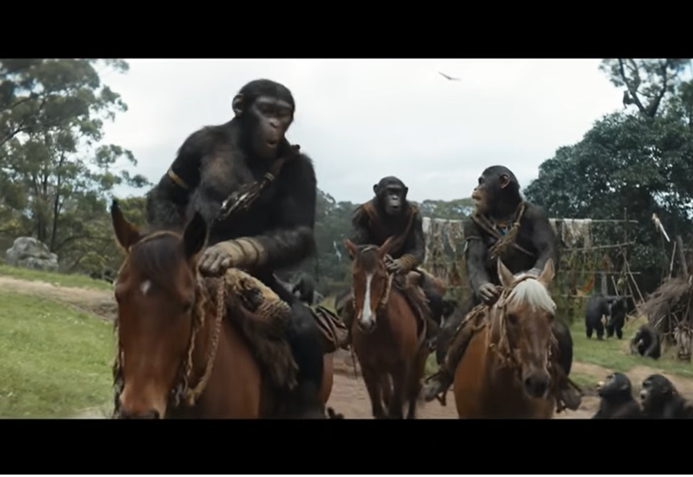 A scene from the ‘Kingdom of the Planet of the Apes’. — Screen capture via YouTube/20th Century Studios