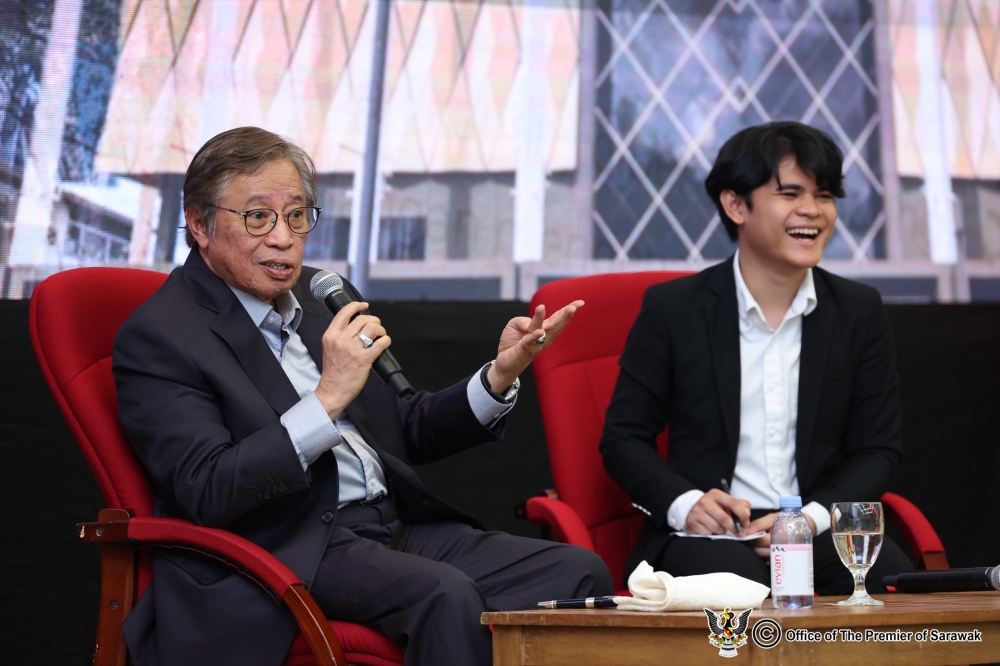 Premier Tan Sri Abang Johari Openg said Sarawak welcomes non-Sarawakian experts in their field to work in the state. — Picture by Sarawak Public Communications Unit