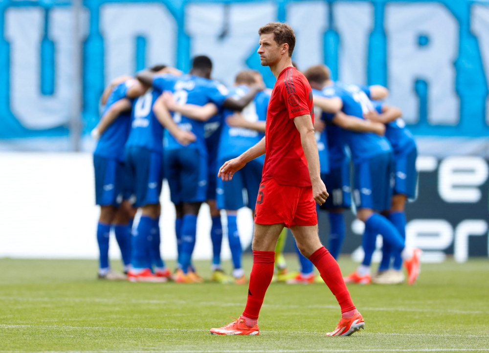 Bayern Munich’s Thomas Mueller before the match against Hoffenheim at the PreZero Arena in Sinsheim, Germany. — Reuter pic