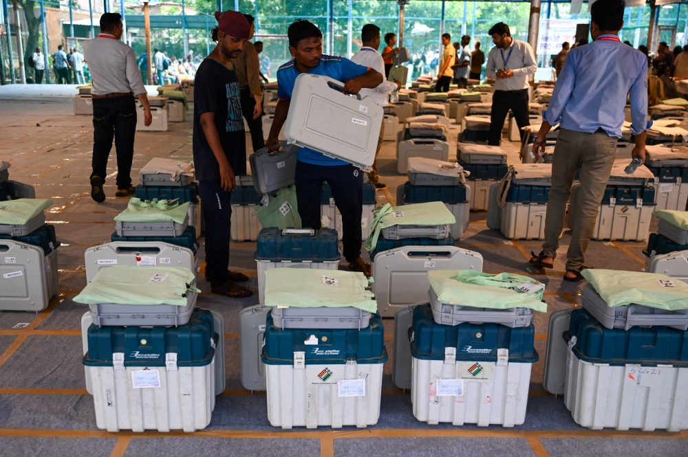 More than 968 million people are eligible to vote in the Indian election, with the final round of polling on June 1 and results expected three days later. — AFP pic