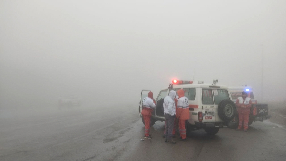 The search operation was being carried out by 73 rescue teams in difficult conditions in a mountainous area covered in thick fog and rain, the Red Crescent said. — Reuters pic