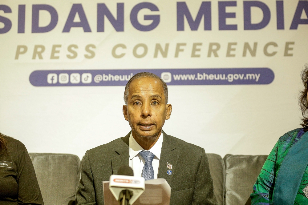 Deputy Minister in the Prime Minister’s Department (Law and Institutional Reform) M. Kulasegaran speaks during a press conference in Kuala Lumpur May 21, 2024. ― Picture by Sayuti Zainudin