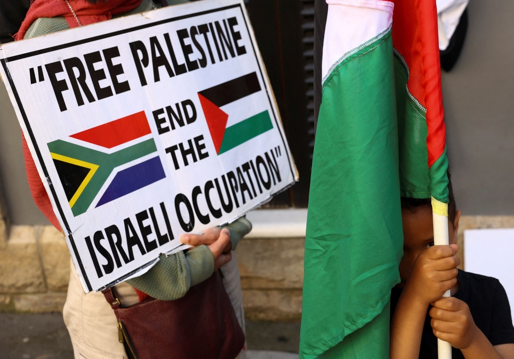 Solidarity with the Palestinians is a popular position in South Africa, where many people liken their treatment by Israel to the plight of its own Black majority during apartheid—a comparison strongly rejected by Israel. — Reuters pic
