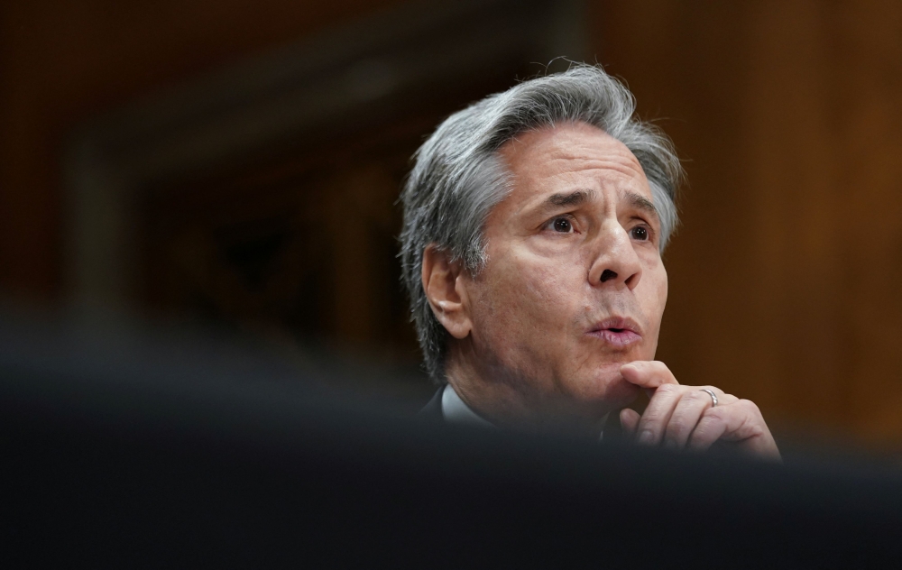 Speaking at a hearing in the House of Representatives, Blinken said the finalising of the agreements 'could be weeks away'. — Reuters pic