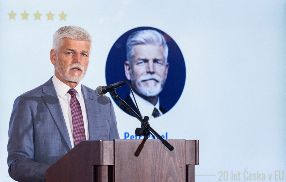 Czech President Petr Pavel was admitted in a Prague hospital after a motorbike crash yesterday but his injuries are “not serious”, his office said on X. — Reuters pic