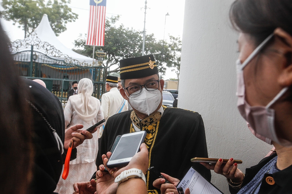 Penang State Legislative Assembly Speaker Datuk Law Choo Kiang will submit the notification of the vacancy for the Sungai Bakap state seat to the Election Commission on Monday following the death of its incumbent Nor Zamri Latiff. — Picture by Sayuti Zainudin 