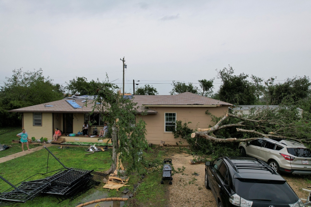 A view of the damage sustained by 55-year-old Cindi Watts' home, after a tornado ripped through the city, in Temple, Texas May 23, 2024. — Reuters pic