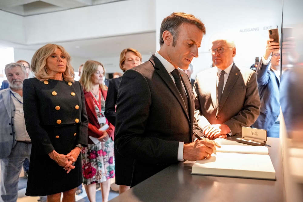 French President Emmanuel Macron today said he was 'outraged' over Israel’s latest strikes on Rafah. — Reuters pool pic