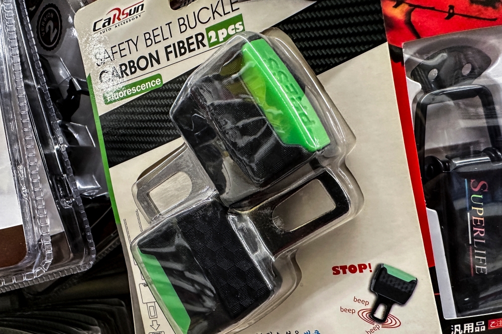 At the DIY stores, they were merely sold at the counters with at most two options. Most of them were for non-luxury cars and were being sold for around RM7 per unit. — Picture by Hari Anggara