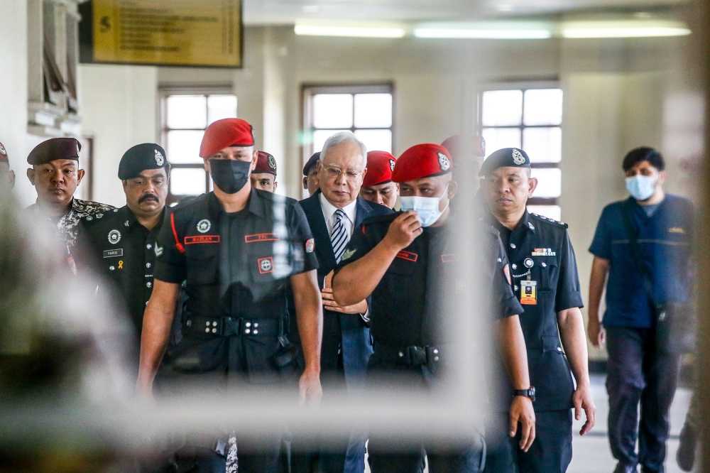 Former prime minister Datuk Seri Najib Razak at the Kuala Lumpur Court Complex, May 28, 2024. — Picture by Hari Anggara