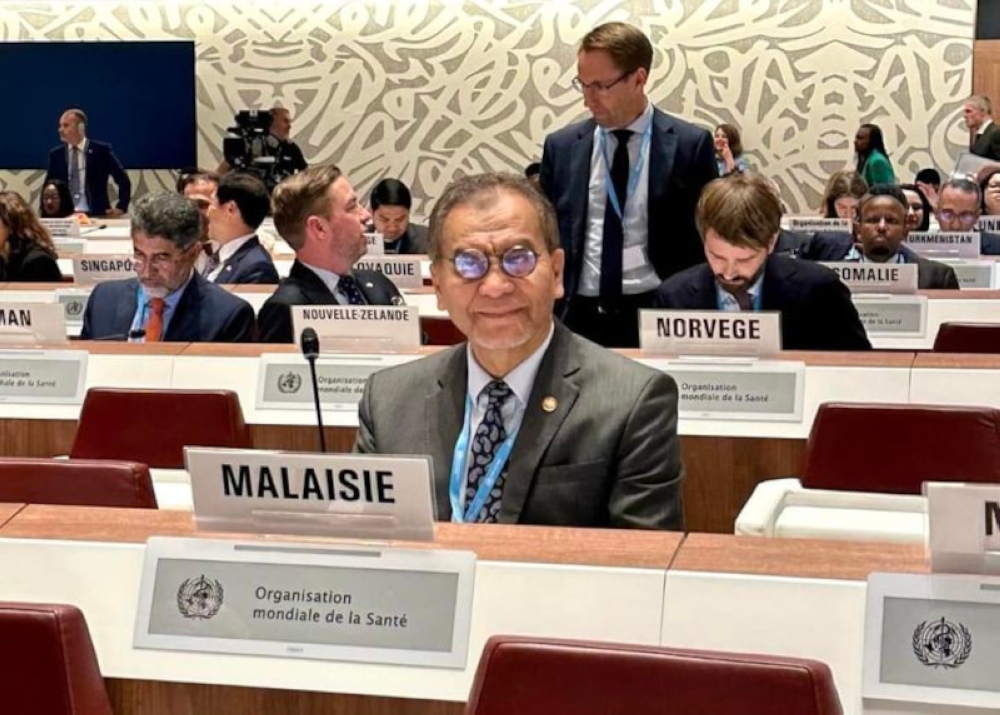 Health Minister Datuk Seri Dzulkefly Ahmad at the 77th World Health Assembly at Geneva, Switzerland, May 28, 2024. — Picture from Facebook/Dr Dzulkefly Ahmad  