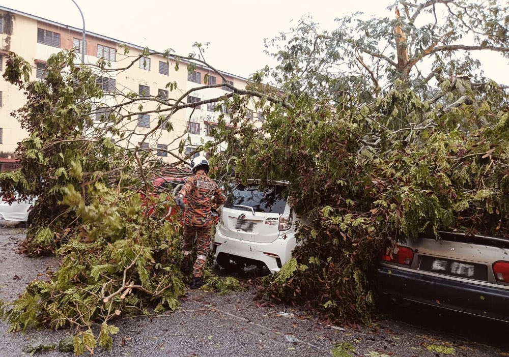 The Selangor Fire and Rescue Department operation centre, in a statement, said it received a report about the incident at 4.59pm and a team from the Bukit Sentosa Fire and Rescue Station was deployed to the scene of the incident eight kilometres away. — Picture from X/Bernama 