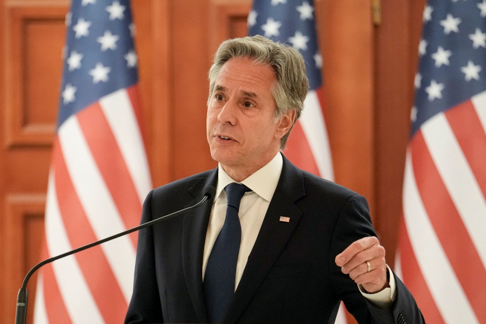 US Secretary of State Antony Blinken said today that Ukraine’s allies would 'adapt and adjust' their weapons deliveries. — Reuters pool pic