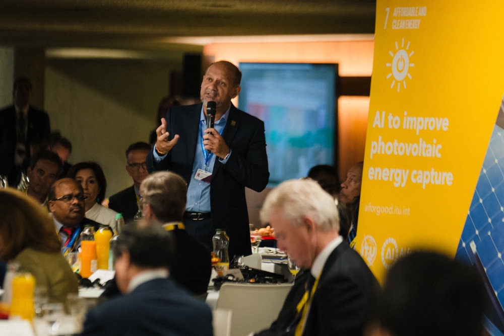 Digital Minister Gobind Singh Deo speaks at the AI For Good Global Summit — AI Governance Day co-hosted by ITU at Geneva International Conference Centre, Geneva, May 30, 2024. — Picture from X/Gobind Singh Deo