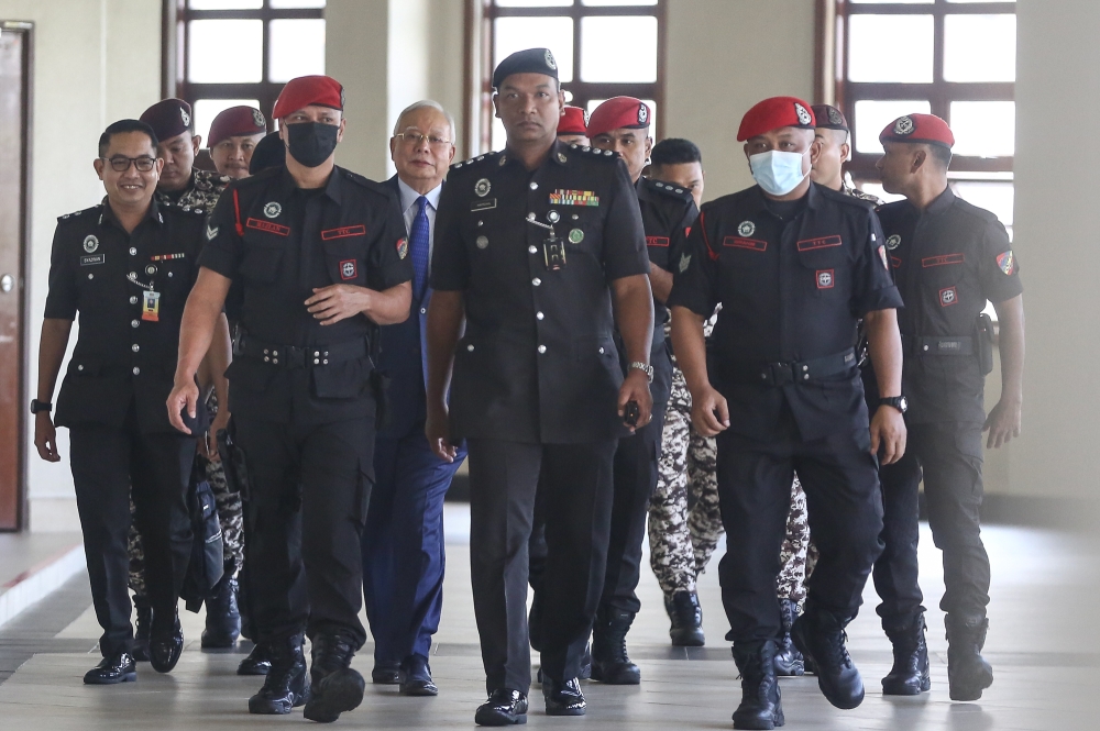 Datuk Seri Najib Razak is pictured at the Kuala Lumpur High Court, May 30, 2024. Najib’s 1MDB trial began on August 28, 2019 with the prosecution calling 50 witnesses to the stand. — Picture by Yusof Mat Isa