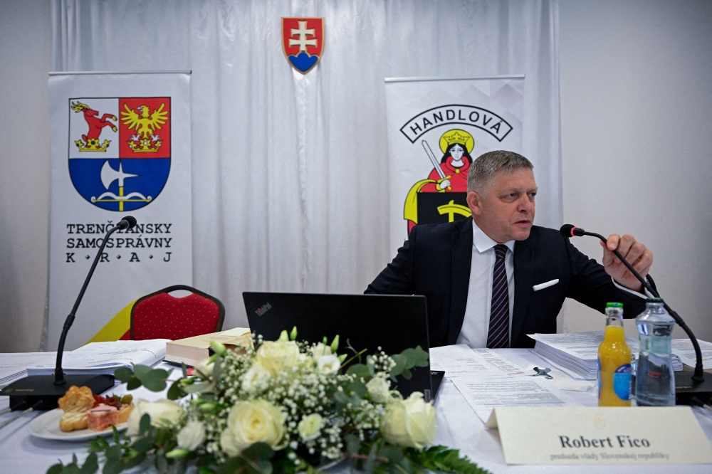 Slovakia’s Prime Minister Robert Fico attends a government meeting, before he was shot at close range in an assassination attempt, in Handlova on May 15, 2024. — Reuters