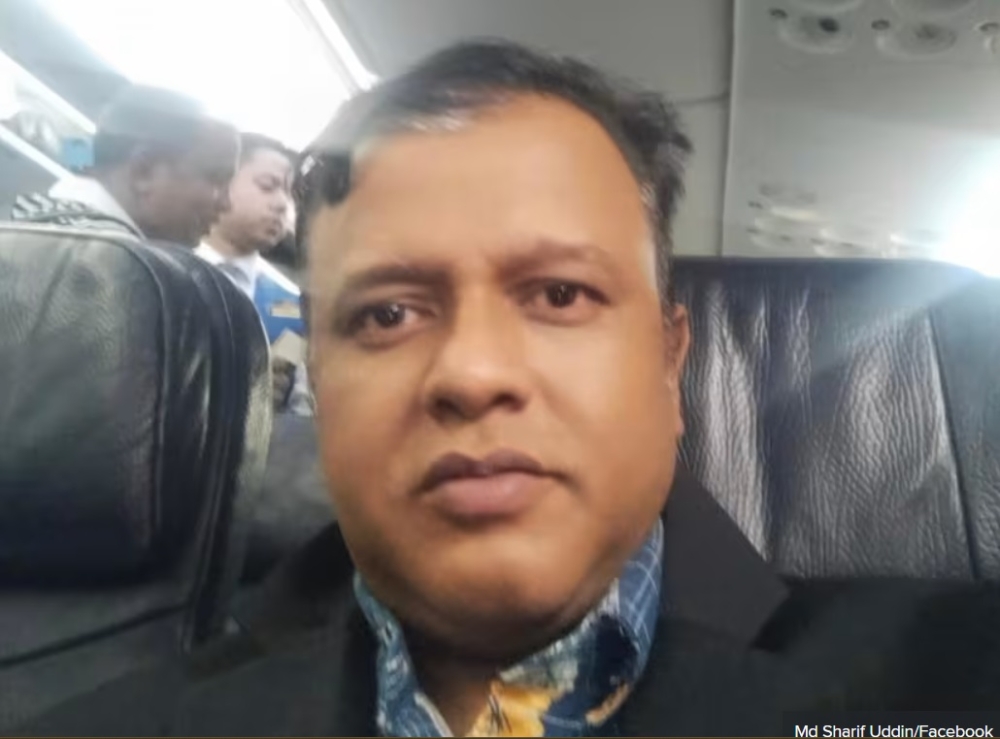 Md Sharif Uddin on board a plane at Changi Airport on May 31, 2024. — Picture via Facebook/Md Sharif Uddin