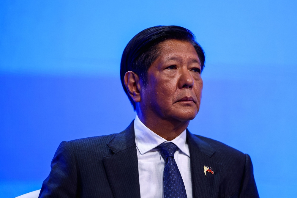 In remarks to the security forum on Friday, President Ferdinand Marcos Jr said the Philippines would not give in to Chinese pressure.  — Reuters pic