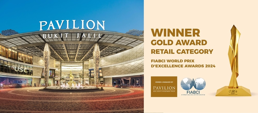 Pavilion Bukit Jalil was named World Gold Winner in the retail category at the Fiabci World Prix D’Excellence Awards 2024. — Picture via Facebook/Pavilion Bukit Jalil