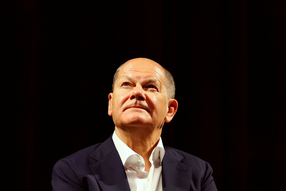 Speaking at the Eastern German Economic Forum also attended by Lithuanian Prime Minister Ingrida Simonyte, German Chancellor Olaf Scholz said Germany has played a leading role in Nato’s presence in the Baltics on Russia’s border, stretching back nearly a decade. — Reuters pool pic