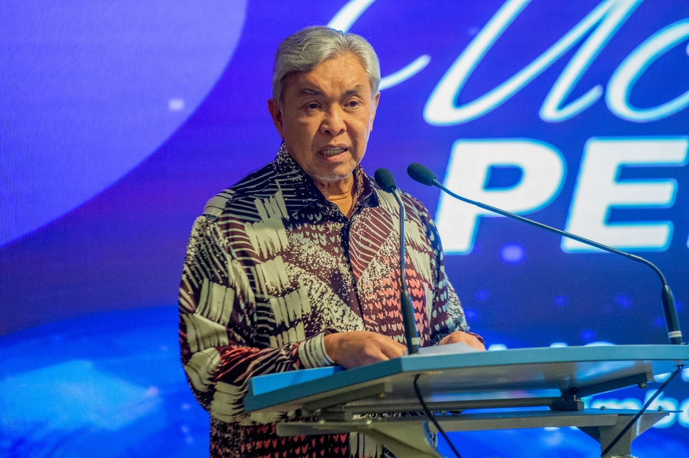 Deputy Prime Minister Datuk Seri Ahmad Zahid Hamidi said the government will continue their support to the local e-sports community. — Picture by Shafwan Zaidon