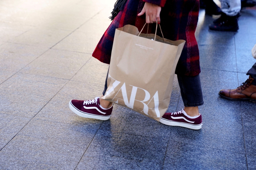Five-hour long live shopping shows in China, broadcast weekly on Douyin, TikTok’s Chinese sister site, have helped boost Zara’s sales since they launched in November, according to retail analytics firm EDITED. — Reuters pic