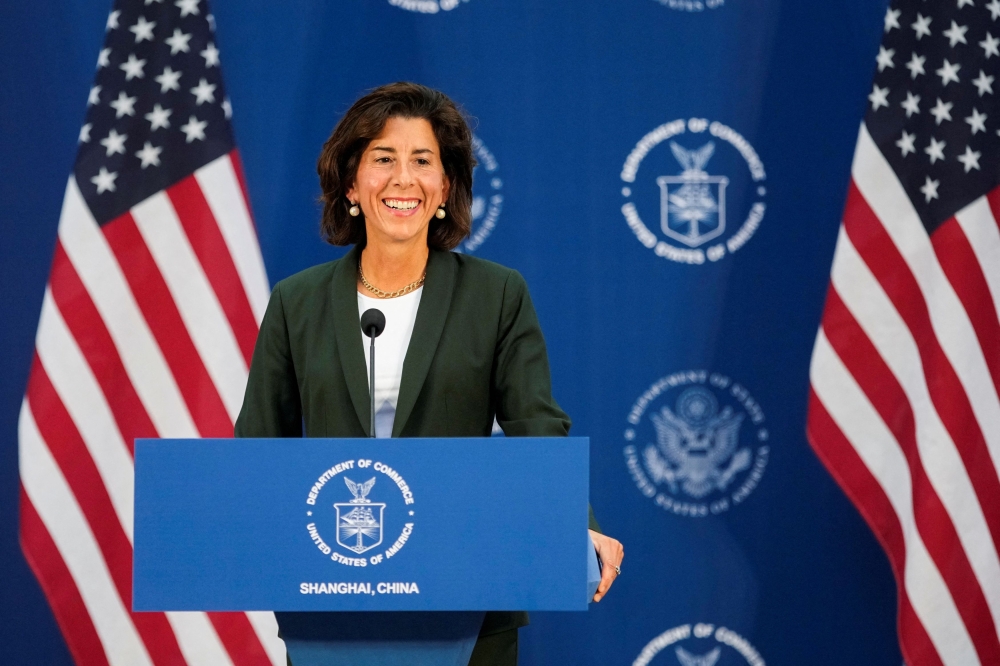 US Commerce Secretary Gina Raimondo said the countries plan to outline steps under each of the agreements this week. — Reuters pic