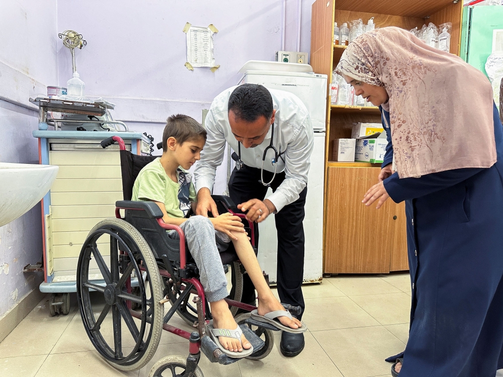 Siraj Yassin, a Palestinian boy with cancer, receives treatment at Al-Aqsa hospital, amid Israel-Hamas conflict, in Deir Al-Balah, in central Gaza Strip June 1, 2024. — Reuters pic