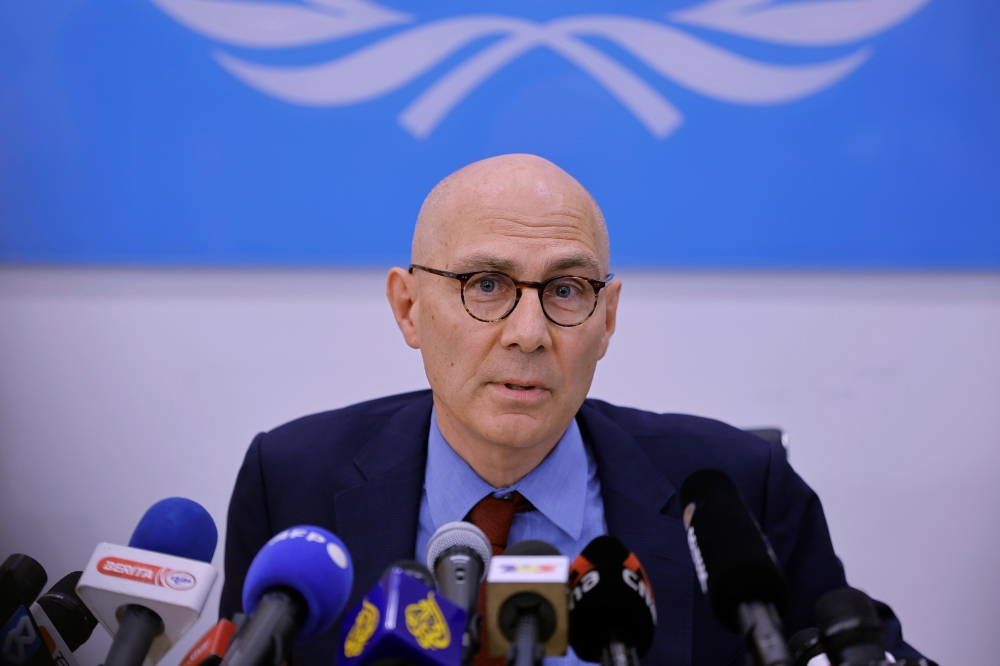 United Nations High Commissioner for Human Rights Volker Türk speaks during a press conference at UN Office June 4, 2024. — Bernama pic