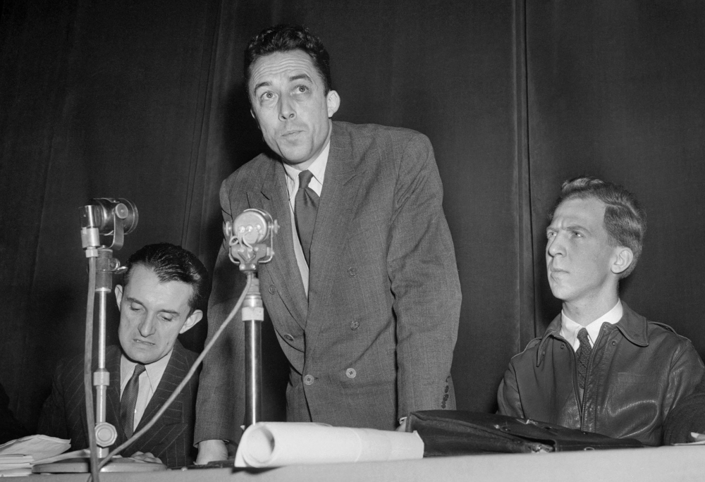 French writer Albert Camus (centre). — AFP pic 