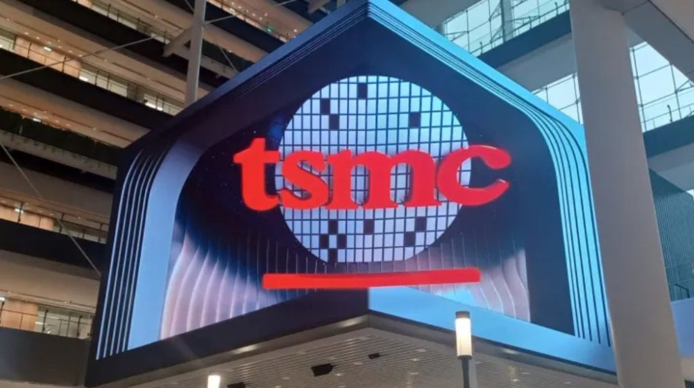 A logo of Taiwan Semiconductor Manufacturing Company (TSMC) is seen during the TSMC global RnD Center opening ceremony in Hsinchu on July 28, 2023. — AFP pic