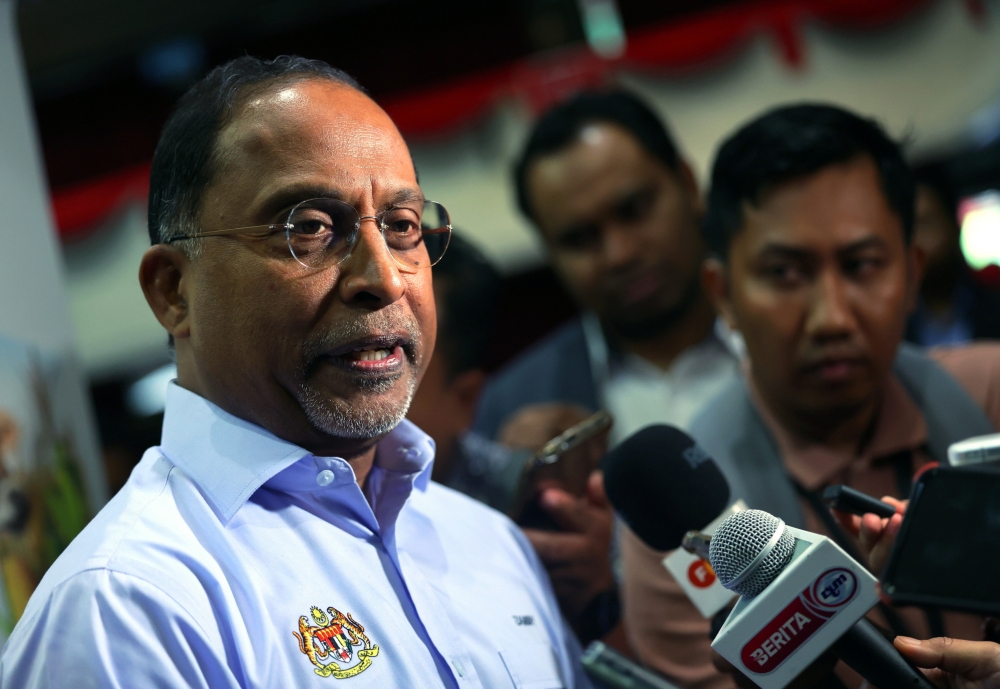 BN secretary-general Datuk Seri Zambry Abd Kadir speaks to the media  after the launch of the Universiti Putra Malaysia (UPM) Food Security Blueprint in Serdang, June 7, 2024. — Bernama pic 