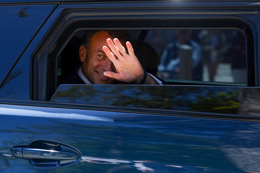 French President Emmanuel Macron yesterday announced he was dissolving parliament and called snap legislative elections after the far-right trounced his centrist alliance in EU polls. — AFP pic