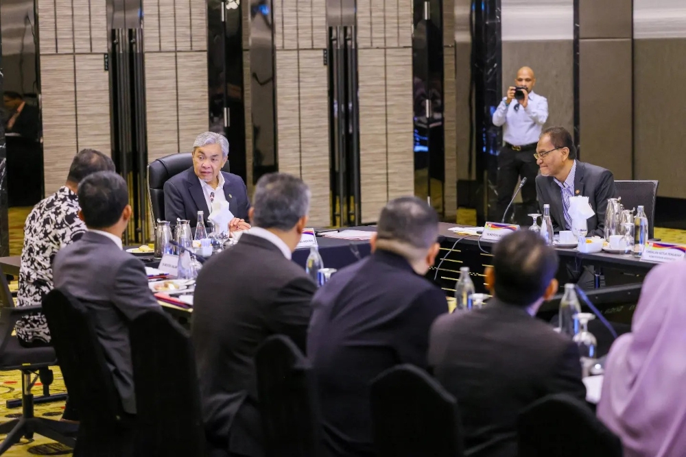 Deputy Prime Minister Datuk Seri Ahmad Zahid Hamidi chairs the Special Cabinet Committee on Combating Drug Abuse, June 11, 2024. — Picture from Facebook/Zahid Hamidi 