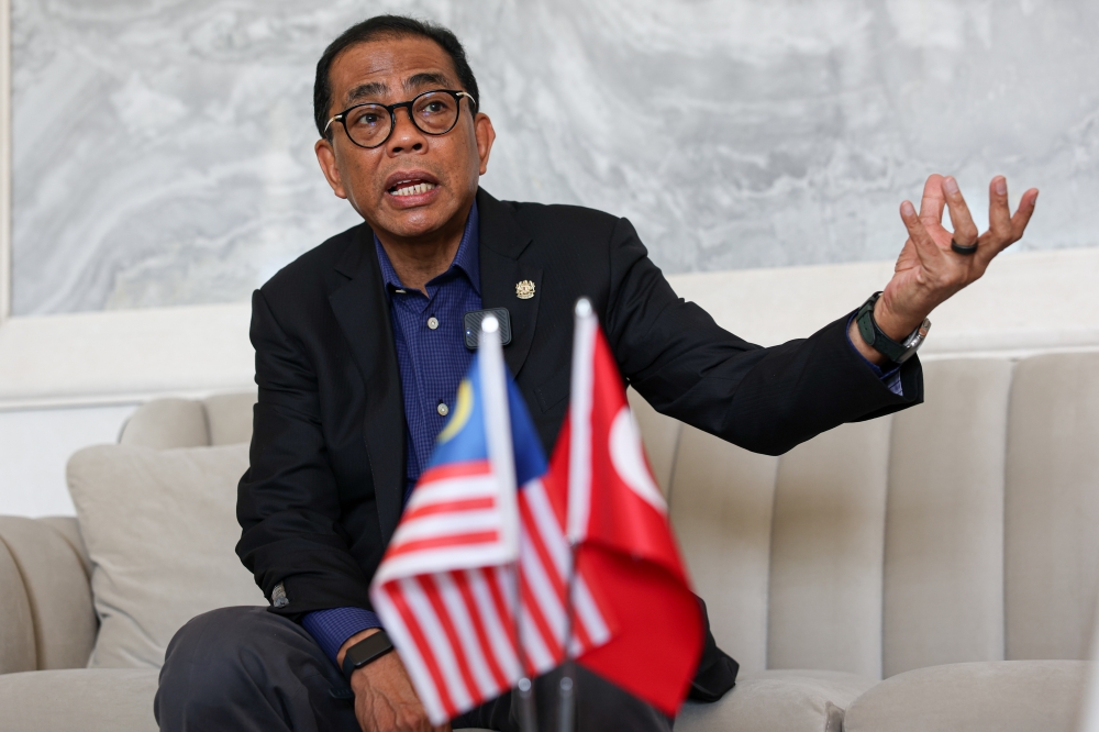 Defence Minister Datuk Seri Mohamed Khaled Nordin speaks to the media in Istanbul, June 12, 2024. He said that previously, military relations between the two countries were based solely on agreements for military training and defence industry cooperation. — Bernama pic 