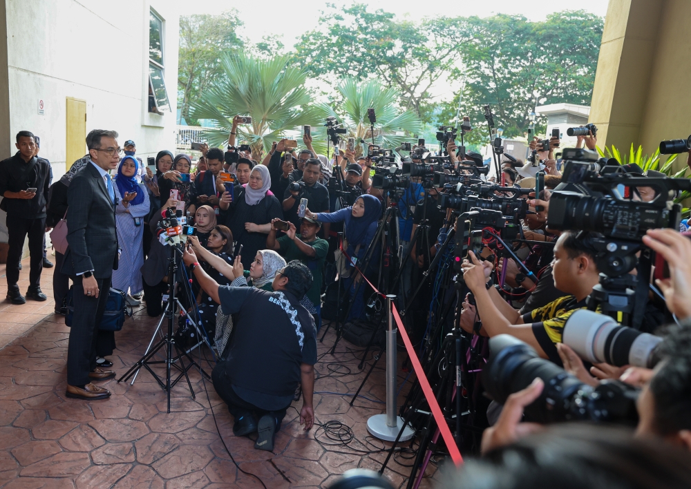 Lawyer Fahmi Abd Moin, who is representing the parents of Zayn Rayyan Abdul Matiin, speaks during a press conference in Petaling Jaya June 13, 2024. ― Bernama pic