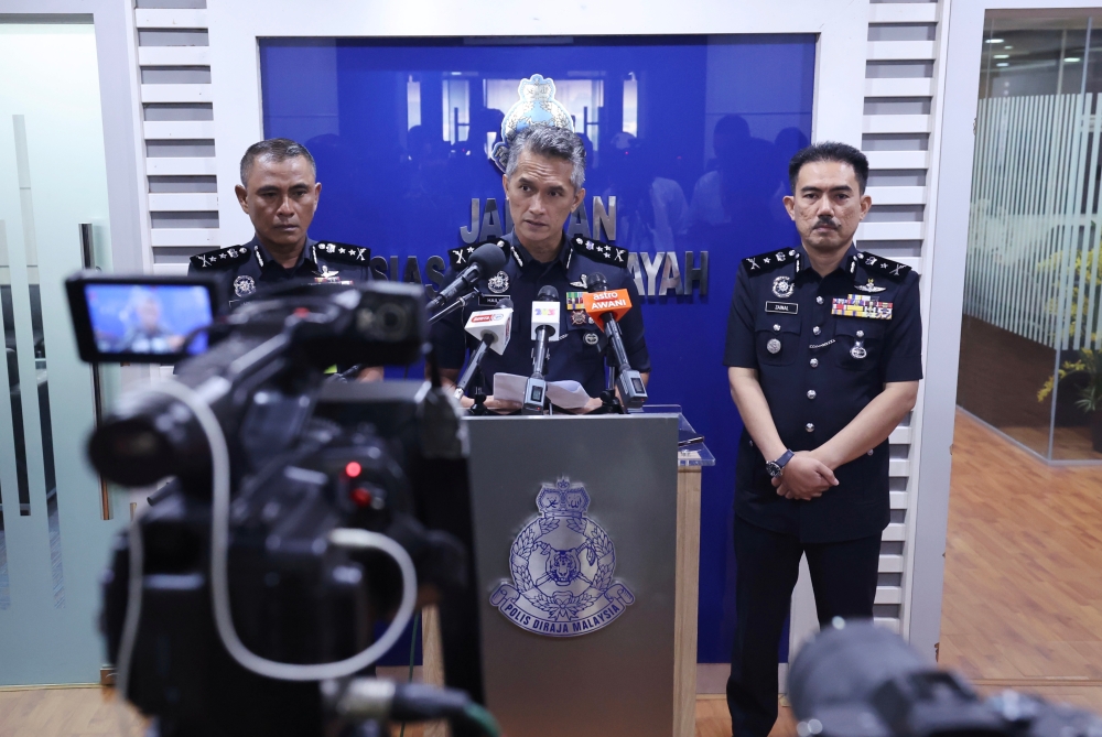 Bukit Aman CID director Datuk Seri Shuhaily Mohd Zain said police used all manpower, expertise, and assets throughout the investigation over the past six months including forming a special taskforce to go through thousands of pages of transcripts, CCTV clips, and dashcam footage, as well as reports from pathologists and digital forensics. — Bernama pic 