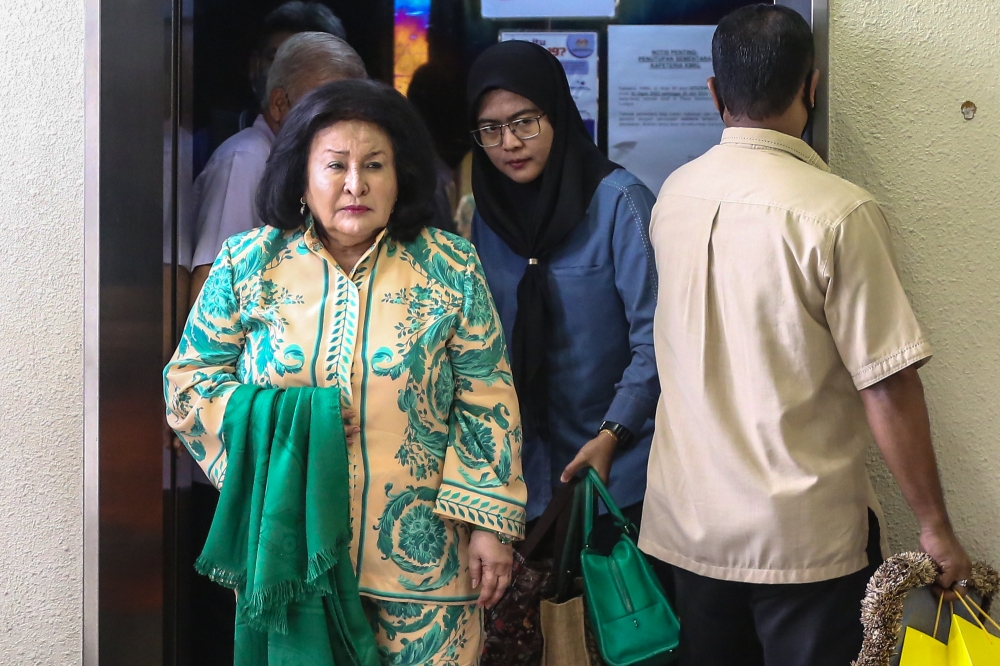File picture of Datin Seri Rosmah Mansor at the Kuala Lumpur High Court, December 18, 2023. In a recent lawsuit, Rosmah is accused of spending US$346 million (approximately RM1.6 billion) of 1MDB funds on luxury goods between 2010 and 2014. — Picture by Yusof Mat Isa
