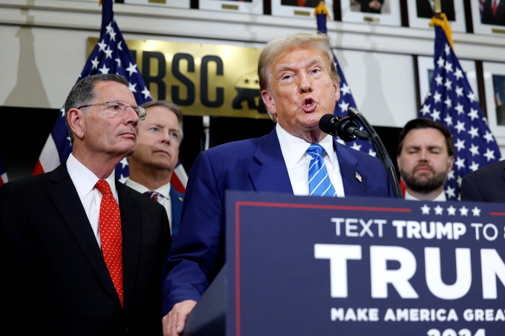 Donald Trump enjoyed an effusive welcome on his return to Washington yesterday as he rallied support from Republican lawmakers and hailed the party’s tremendous unity following his criminal conviction in New York. — AFP pic