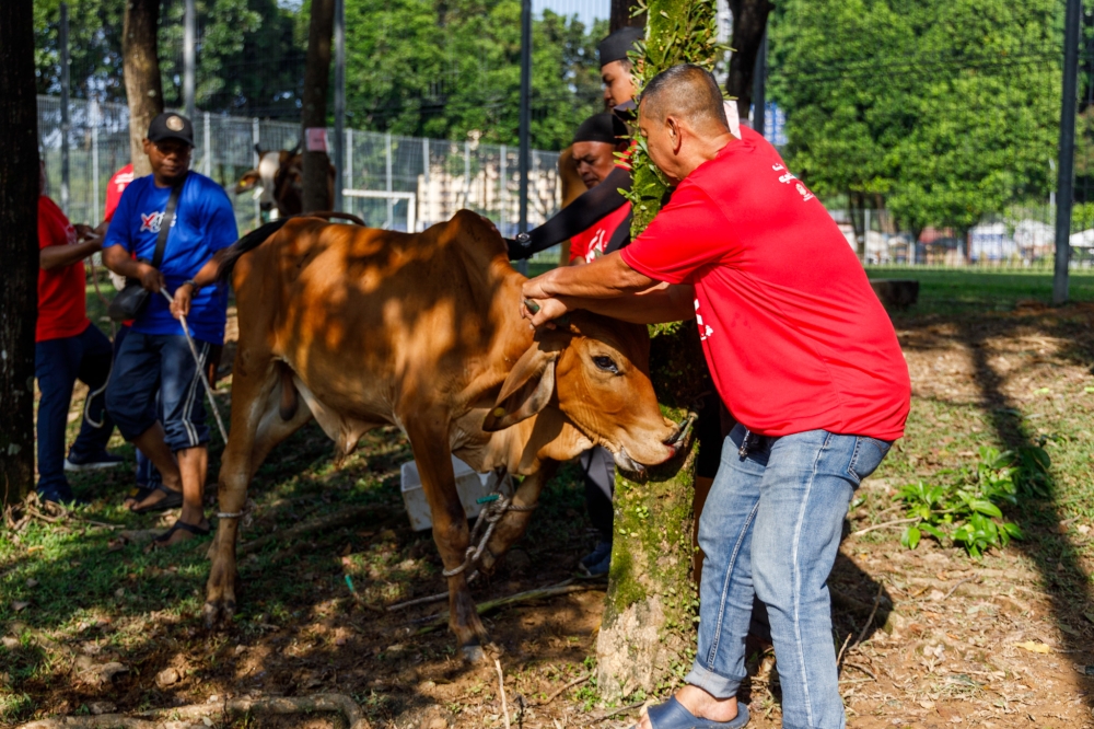 Communications Minister Fahmi Fadzil attends the 'Korban Perdana Lembah Pantai' event in Kuala Lumpur Jun 17, 2024. — Picture by Firdaus Latif