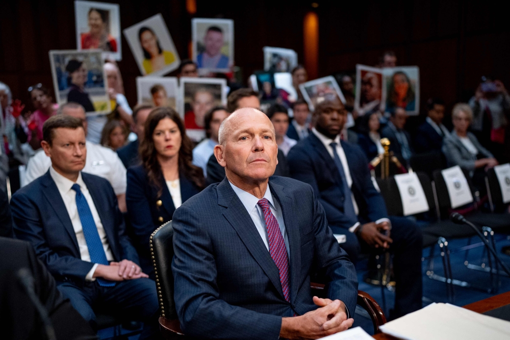 Boeing CEO Dave Calhoun acknowledged the gravity of the company’s safety problems and assured a US congressional panel that it was making progress on the issue. — AFP pic