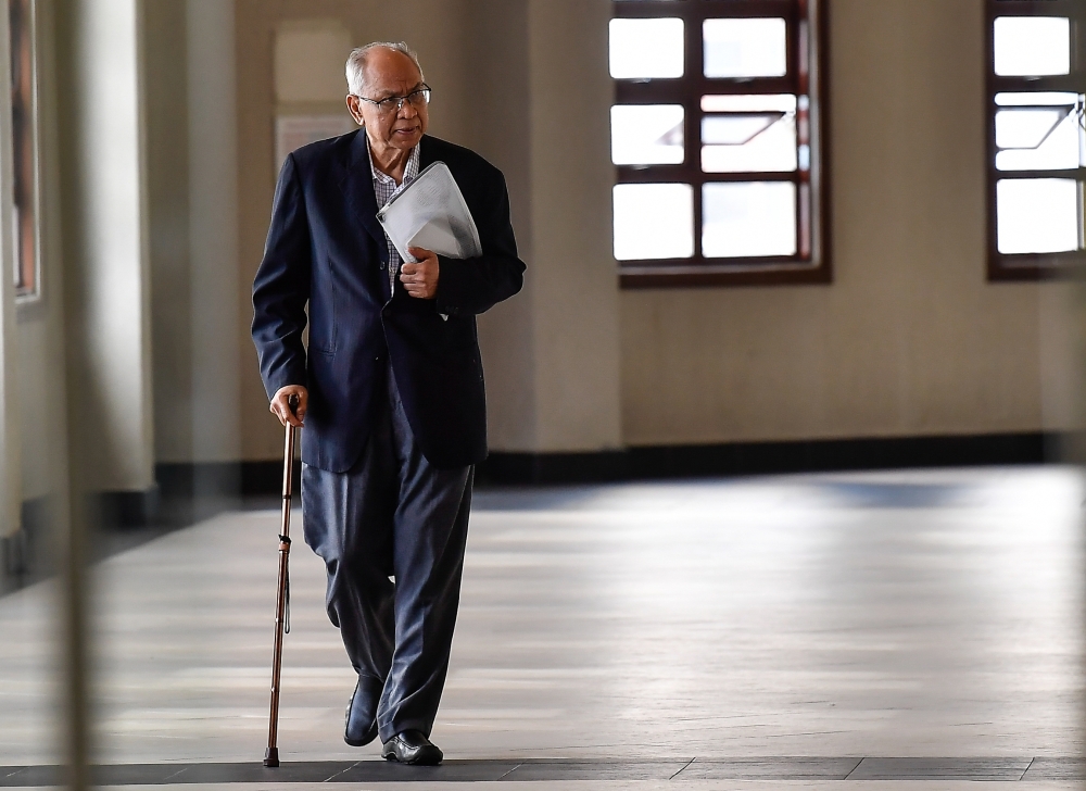 Former SRC International Sdn Bhd director Datuk Suboh Md Yassin, 73, said as a result of this ‘rubber stamp’ modus operandi, he was not in any position to verify if he had signed certain documents or whether his signatures on SRC-related documents had been forged. — Bernama pic 