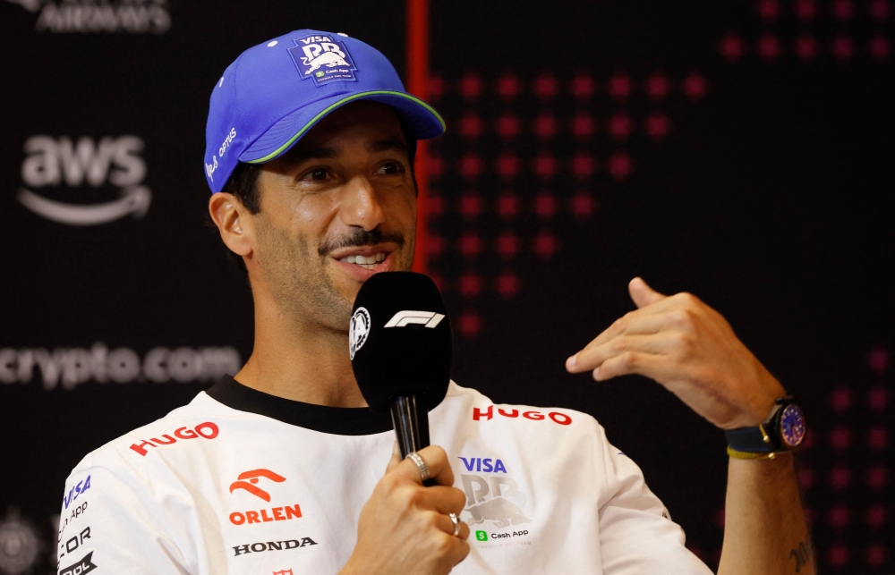 RB's Daniel Ricciardo during a press conference in Barcelona June 20, 2024. — Reuters pic