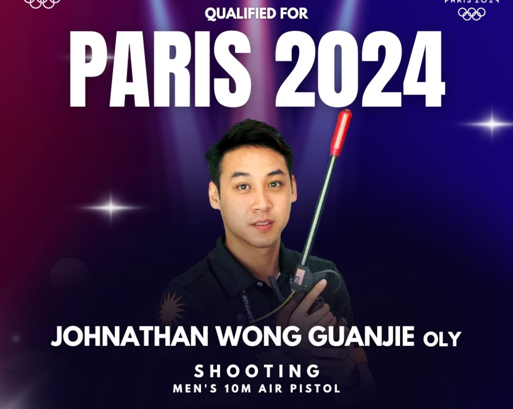 National shooter Johnathan Wong Guanjie has been rigorously preparing to ‘aim’ more accurately in his second appearance in the Olympics in Paris next month. — Picture from X/Olympic Malaysia 