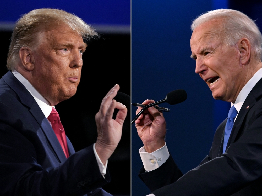 Joe Biden (right) and Donald Trump square off for a historic US presidential debate this week, with the stage set for what could be a pivotal moment in the 2024 race as millions of potential voters tune in. — AFP pic